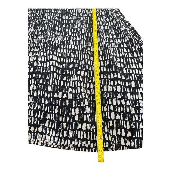 Eileen Fisher Silk printed Tie Waist, Drawstring Dress black and white size S - Picture 12 of 13